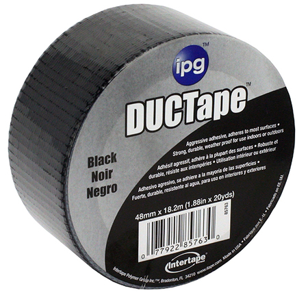 INTERTAPE 1.88" x 20 Yds Black Jobsite General Purpose Duct Tape Colored 6720